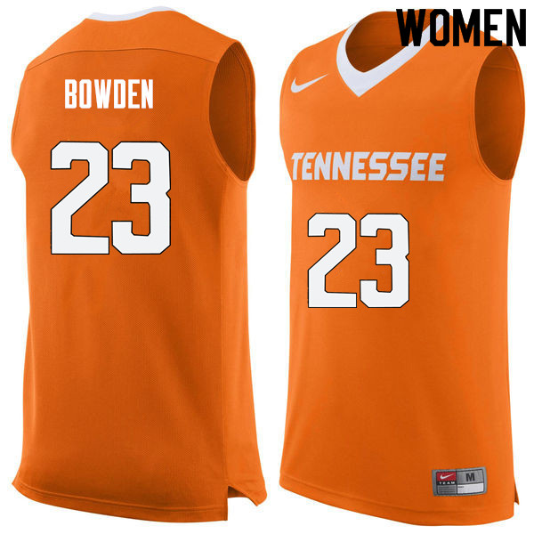 Women #23 Jordan Bowden Tennessee Volunteers College Basketball Jerseys Sale-Orange